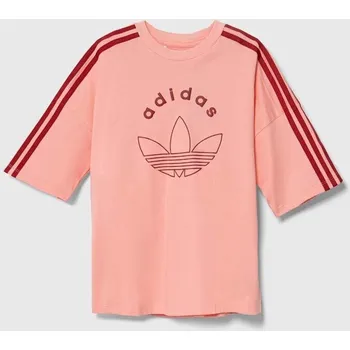 Chlapecké oblečení Dětské bavlněné tričko adidas Originals TEE IY9544 růžová 42X, vel. 152