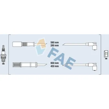 Zapalovací kabel Sada kabelů pro zapalování FAE 85625