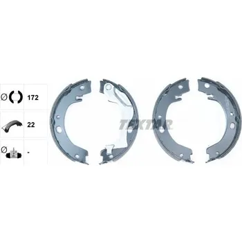 Brzdová čelist Sada brzdových čelistí, parkovací brzda TEXTAR 91066500