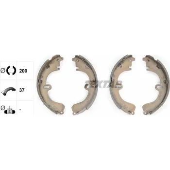 Brzdová čelist Sada brzdových čelistí TEXTAR 91032500