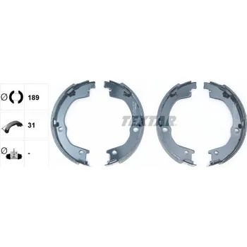 Brzdová čelist Sada brzdových čelistí, parkovací brzda TEXTAR 91079600