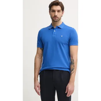 Pánská móda Bavlněné polo tričko United Colors of Benetton 3089J3179 fialová 54X, vel. M