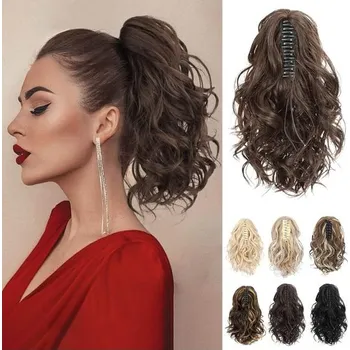 Paruka REECHO Prodlužování culíku, hnědé