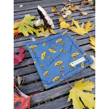 Kuchyňská zástěra Les Houbeles Chňapka "Lišky" - modrá