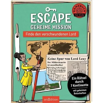 Tajná mise Escape – Najděte pohřešovaného pána: Hádanka napříč 7 kontinenty s tajnými zprávami |