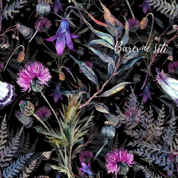 Úplet Luční kvítí na tmavé (E) 0,45m/ks (Top kvalitní úplet Bella digitisk)