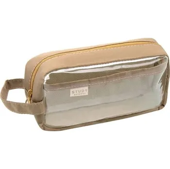 Penál Průhledný penál LJCZKA se 2 přihrádkami