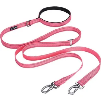 Vodítko pro psa EXCELLENT ELITE SPANKER 5FT Dvojité vodítko Reflexní nylonové vodítko pro psy Vodítko pro více psů