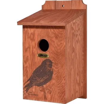 Hračka pro ptáka Dobar® zelená etiketa 22362FSCe Hnízdní budka „Hvězda“ – Dřevěná špačkova budka – Hnízdní pomůcka