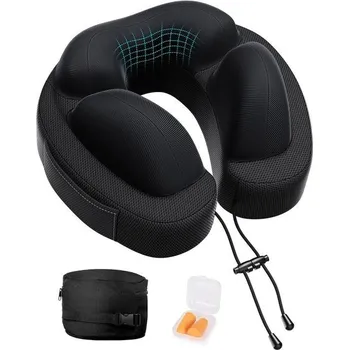 přikrývka Cestovní polštář na krk JINXIA, přenosný polštář na krk z paměťové pěny do letadel, aut, vlaků,