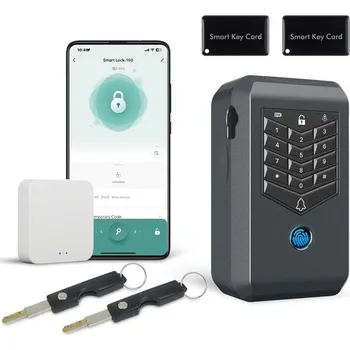 Věšák TenixLox KR-KB148A Nástěnný trezor na klíče s 5m připojením k externímu zvonku, organizér na klíče pro domácí kancelář Stříbrná