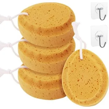 Koupelová houba, 4 ks exfoliační houbičky