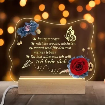 Party dekorace Miofula dárek k narozeninám, akrylový, LED