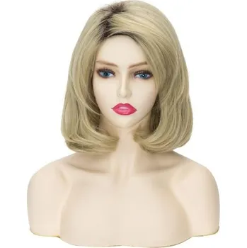 Čelenka Morticia Kurze Blond tmavě odrostený bob Pelucas Reality Syntetická Halloween Cosplay Dámská paruka