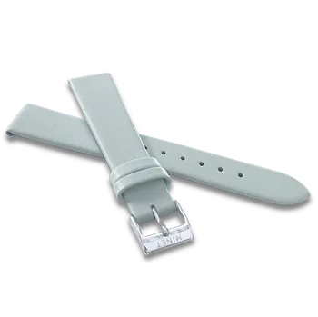 Řemínek na hodinky MINET Šedý kožený řemínek se stříbrnou sponou - 16