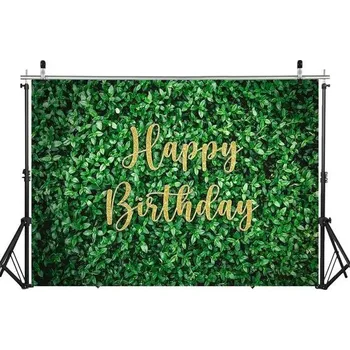LYWYGG 7x5FT zelené listy fotografické pozadí džungle světlé barvy skládací snadno přenosné pro