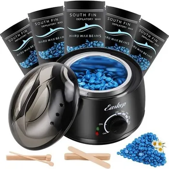 Přípravek na depilaci a epilaci Sada na odstraňování chloupků s inteligentní regulací teploty, voskový přístroj s tvrdými voskovými