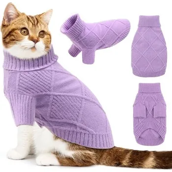 Obleček pro psa EMUST Vánoční psí svetr Fialová XS