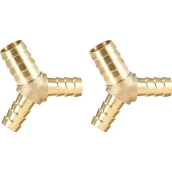 METALLIXITY Mosazná spojka s hákem ve tvaru Y (16 mm x 12 mm x 12 mm) 2 ks, Redukční háček - pro