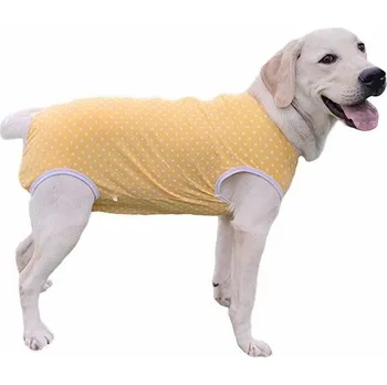 Obleček pro psa Kukaster psí overal po kastraci, pro feny a pejsky, ochranný oděv proti ranám pro psy, design na