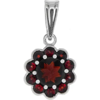 Přívěsek Český granát přívěsek stříbrný 140077