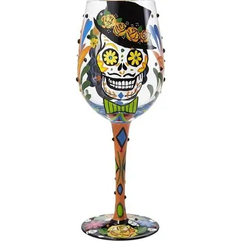 Nábytkové kování Sklenice na víno s cukrovými lebkami Lolita