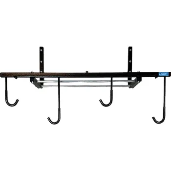 stojan na kolo Nástěnný držák na kola s háky a odkládací plochou KACERLE KS-160 pro 4 kola