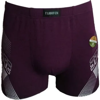 Boxerky Pánské sportovní boxerky FANNIFEN M6730 Barva: vínová, Velikost: 3XL