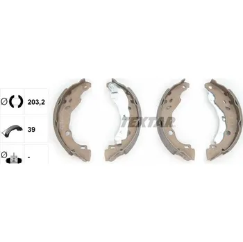 Brzdová čelist Sada brzdových čelistí TEXTAR 91077200