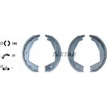 Brzdová čelist Sada brzdových čelistí, parkovací brzda TEXTAR 91054700