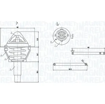 Těsnění motoru Termostat, chladivo MAGNETI MARELLI 352317005120