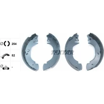 Brzdová čelist Sada brzdových čelistí TEXTAR 91048500