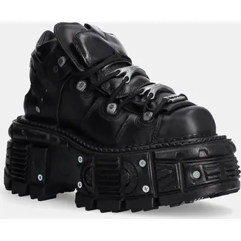 Pánská obuv Kožené tenisky New Rock M.TANK106.C2 černá 99X, EUR 44