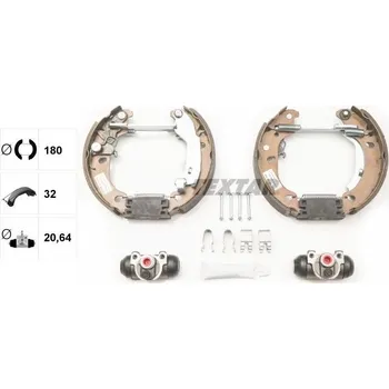 Brzdová čelist Sada brzdových čelistí TEXTAR 84061000