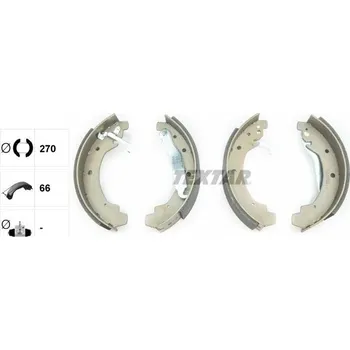 Brzdová čelist Sada brzdových čelistí TEXTAR 91028900