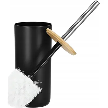 WC štětka WC ŠTĚTKA DO KOUPELNY KOVOVÁ BAMBUSOVÁ LOFT ČERNÁ VOLNĚ STOJÍCÍ