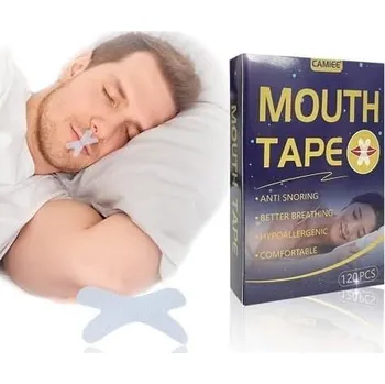 Náplast Ústní páska na spaní, 120 kusů ústních náplastí, spací a ústní páska proti chrápání, náplast proti