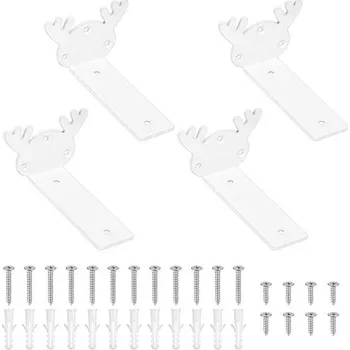 Madlo do koupelny 4 ks plovoucí držák police bílý