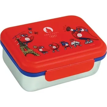 Jídlonosič Dětský obědový box Fun House k olympijským hrám v Paříži 2024, nerezová ocel, výška 6,5 x šířka