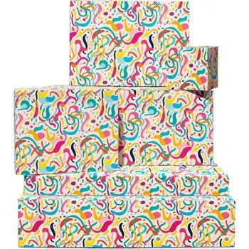 Party dekorace Balicí papír k narozeninám pro dívky-6 listů