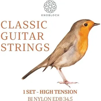 Struna do sekačky STRUNCE KNOBLOCH - Struny pro španělskou kytaru | EDB34.5 ERITHACUS Double Silver BI | Vysoké