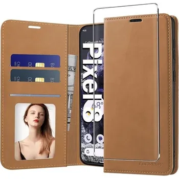 Pouzdro na mobilní telefon Pouzdro Neivi pro Google Pixel 8, prémiové kožené flipové pouzdro s magnetickým zapínáním a sloty