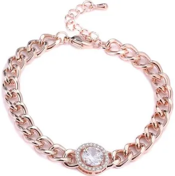 Náramek Pengjin Žena Dívka Sestra Matka Manželka. Růžové zlato Kulatý Bezbarvý Kubický Zirkon