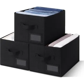 Úložný box GRANNY SAYS Extra velká úložná krabice, Balení 3 látkových úložných krabic, Úložný koš, Skládací