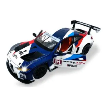 autíčko BMW M4 GT3 Diecast 1:24 weiß inkl. Knopfzellen (DE)