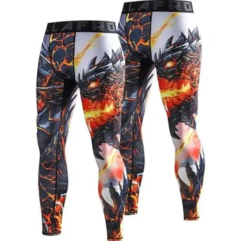 Cyklistické kalhoty Pánské kompresní legíny LAFROI YSK08 (2 ks s roztavenými křídly, XL) – 2 ks