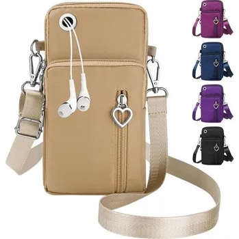 Školní batoh Dámská kabelka na mobilní telefon QXRXN, Dámská crossbody kabelka z oxfordské látky, Malá crossbody