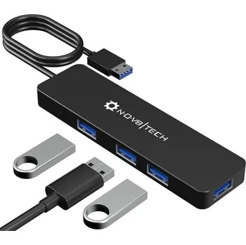 Nov8Tech 4portový USB rozbočovač, 3.0
