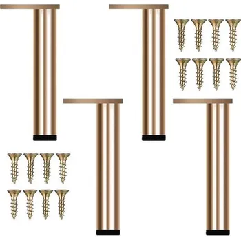 Madlo do koupelny Nábytkové nohy KMERCE, černé kovové 4ks