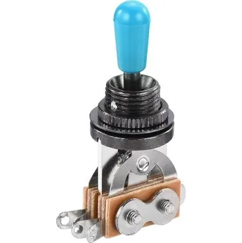 Příslušenství ke stanu QUARKZMAN 3polohový kytarový krátký přepínač, rovný přepínač, černý s modrými krytkami tlačítek,